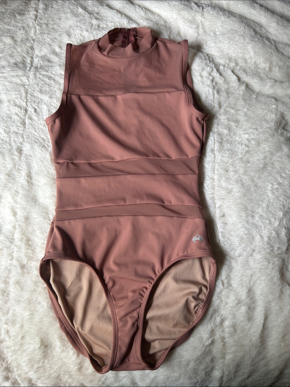 Mariia Crown x small Mauve High-Neck One-Piece Leo
